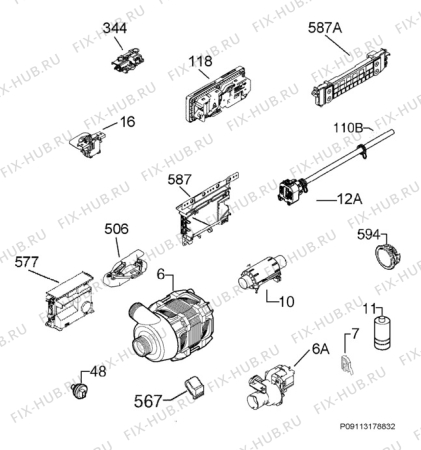 Схема №14 F88075IM0P с изображением Микромодуль для посудомоечной машины Aeg 973911427022034